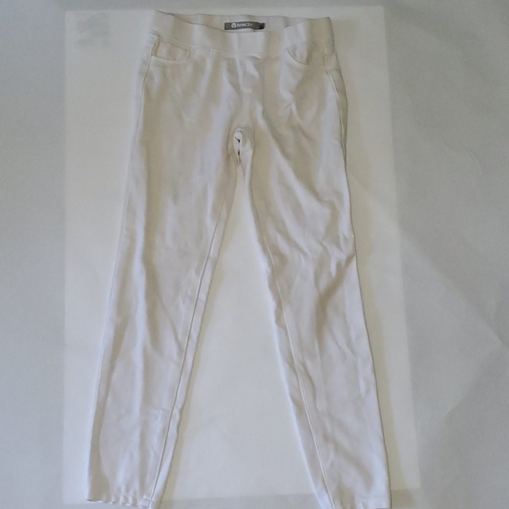 White Jean Pattern Leggings